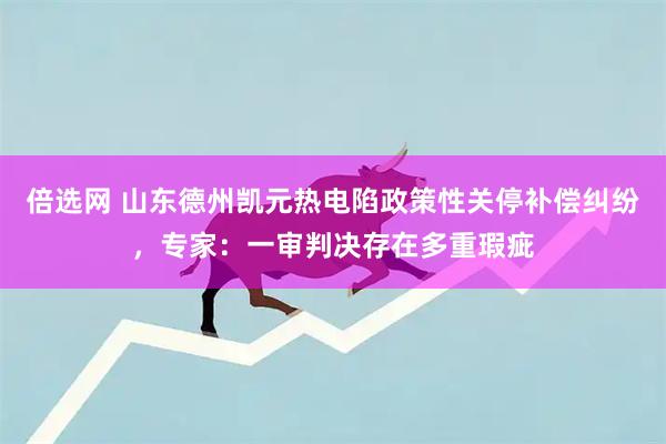 倍选网 山东德州凯元热电陷政策性关停补偿纠纷，专家：一审判决存在多重瑕疵