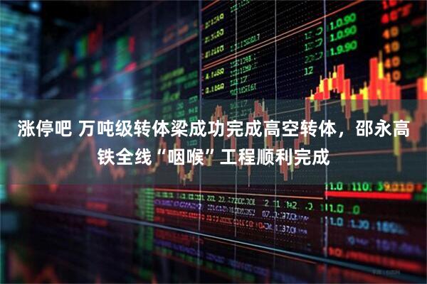涨停吧 万吨级转体梁成功完成高空转体，邵永高铁全线“咽喉”工程顺利完成